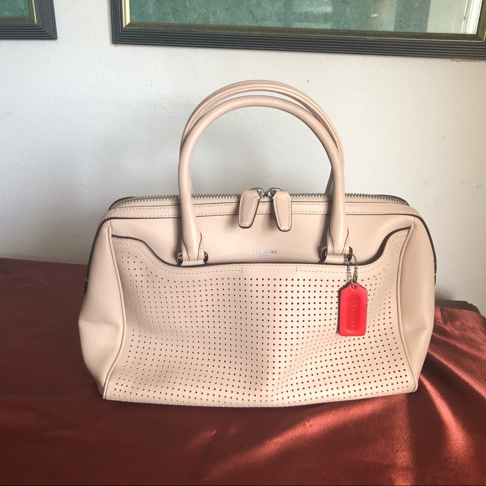 Coach Handbag 23577 Legacy Perforated Leather Haley Satchel